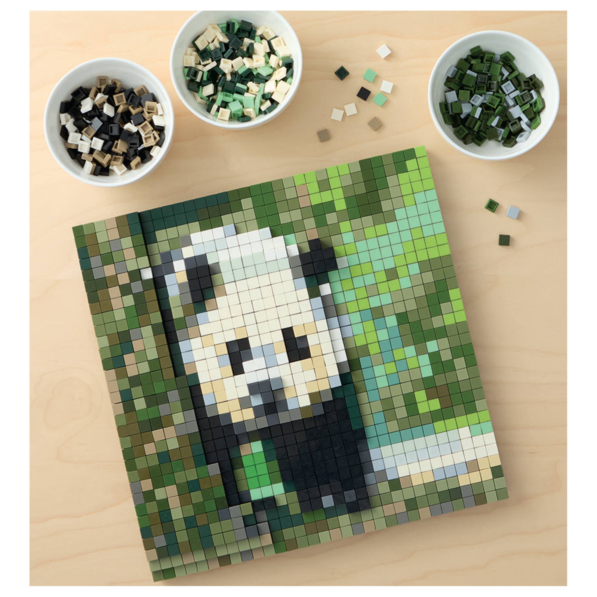 10" x 10" Panda Pixelated Brick Art Kit by Make Market®